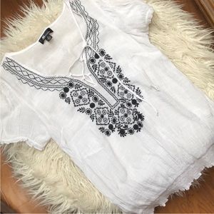 Black and white Smock blouse